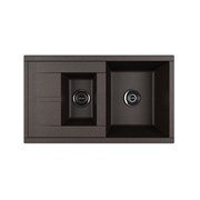 AQUATON Кухонная мойка Делия 87, две чаши, цвет кофе (1A716232DE280) 1A716232DE280
