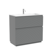 SANCOS Тумба напольная с рельефным фасадом Folk Floor 890х445х850, c двумя ящиками оснащенными доводчиками скрытого монтажа с системой плавного закрывания, цвет Ergraut soft, арт.FL90FES FL90FES