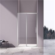 VINCEA Slim 8mm Душевая дверь распашная ширина 120 см, профиль - хром / стекло - прозрачное VDP-4SL120CL