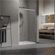 VINCEA Slim 8mm Душевая дверь распашная ширина 130 см, профиль - хром / стекло - прозрачное VDS-6SL130CL