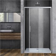VINCEA Soft Душевая дверь раздвижная ширина 160 см, профиль - хром / стекло - прозрачное VDS-3SO160CL