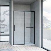 VINCEA Slim Soft Душевая дверь раздвижная ширина 120 см, профиль - черный / стекло - прозрачное VDS-1SS120CLB
