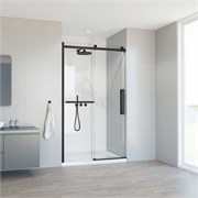 VINCEA Como Soft Душевая дверь раздвижная ширина 110 см, профиль - черный / стекло - прозрачное VDS-1CS110CLB