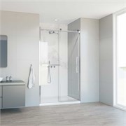 VINCEA Como Soft Душевая дверь раздвижная ширина 130 см, профиль - хром / стекло - прозрачное VDS-1CS130CL