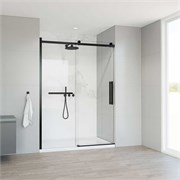 VINCEA Como Soft Душевая дверь раздвижная ширина 140 см, профиль - черный / стекло - прозрачное VDS-1CS140CLB