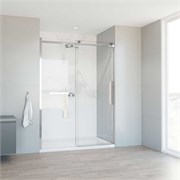 VINCEA Como Soft Душевая дверь раздвижная ширина 150 см, профиль - хром / стекло - прозрачное VDS-1CS150CL
