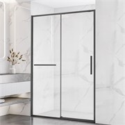 VINCEA Slim Soft Душевая дверь раздвижная ширина 140 см, профиль - вороненая сталь / стекло - прозрачное VDS-1SS140CLGM