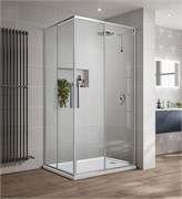 VINCEA Slim-U Душевой уголок прямоугольный размер 100x80 см, двери раздвижные, профиль - хром / стекло - прозрачное VSS-2SU8010CL