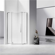 VINCEA Slim-N Душевой уголок пятиугольный размер 100x100 см, двери распашные, профиль - хром / стекло - прозрачное VSP-4SN100CL