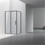 VINCEA Slim 8mm Душевой уголок прямоугольный размер 90x120 см, двери распашные, профиль - черный / стекло - прозрачное VSR-4SLP9012CLB
