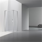 VINCEA Slim 8mm Душевой уголок квадратный размер 90x90 см, двери распашные, профиль - хром / стекло - прозрачное VSR-4SLP9090CL