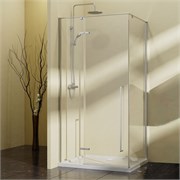 VINCEA Slim-N Душевой уголок прямоугольный размер 100x90 см, двери распашные, профиль - хром / стекло - прозрачное VSR-5SN9010CL