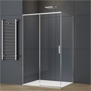 VINCEA Soft 2 Душевой уголок прямоугольный размер 140x80 см, двери раздвижные, профиль - хром / стекло - прозрачное VSR-3SO28014CL
