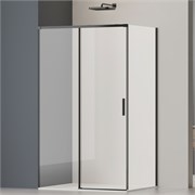 VINCEA Soft 2 Душевой уголок прямоугольный размер 130x90 см, двери раздвижные, профиль - черный / стекло - прозрачное VSR-3SO29013CLB