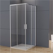 VINCEA Rapid-N Душевой уголок квадратный/прямоугольный размер 80x80 см, двери раздвижные, профиль - хром / стекло - прозрачное VSS-3RN9090E10CL