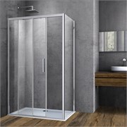 VINCEA Soft Душевой уголок прямоугольный размер 160x90 см, двери раздвижные, профиль - хром / стекло - прозрачное VSR-3SO9016CL