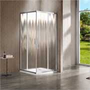 VINCEA Garda Душевой уголок прямоугольный размер 120x100 см, двери раздвижные, профиль - хром / стекло - шиншилла VSS-1G1012CH
