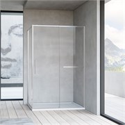 VINCEA Slim Soft Душевой уголок прямоугольный размер 120x90 см, двери раздвижные, профиль - брашированный никель / стекло - прозрачное VSR-1SS9012CLBN