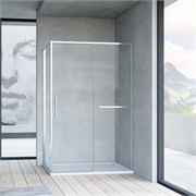 VINCEA Slim Soft Душевой уголок прямоугольный размер 130x100 см, двери раздвижные, профиль - хром / стекло - прозрачное VSR-1SS1013CL