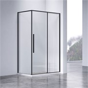 VINCEA Slim-N Душевой уголок прямоугольный размер 140x80 см, двери раздвижные, профиль - черный / стекло - прозрачное VSR-4SN8014CLB