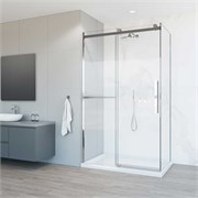 VINCEA Como Soft Душевой уголок прямоугольный размер 120x80 см, двери раздвижные, профиль - хром / стекло - прозрачное VSR-1CS8012CL
