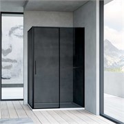 VINCEA Slim Soft Душевой уголок прямоугольный размер 120x90 см, двери раздвижные, профиль - черный / стекло - тонированное VSR-1SS9012CGB