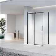 VINCEA Como-N Душевой уголок прямоугольный размер 150x80 см, двери раздвижные, профиль - черный / стекло - прозрачное VSR-4CN8015CLB