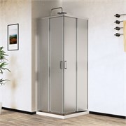 VINCEA City Душевой уголок прямоугольный размер 100x90 см, двери раздвижные, профиль - хром / стекло - текстурное VSS-5CT9010MT