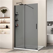 VINCEA Walk in WSL Душевая перегородка ширина 120 см, профиль - черный / стекло - тонированное VSW-1WSL120CGB