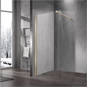 VINCEA Walk in Душевая перегородка ширина 60 см, профиль - золото матовое / стекло - прозрачное VSW-1H600CLG