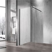VINCEA Walk in Душевая перегородка ширина 110 см, профиль - черный матовый / стекло - прозрачное VSW-1H110CLB