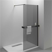 VINCEA Walk in HR Душевая перегородка ширина 80 см, профиль - черный матовый / стекло - тонированное VSW-4HR800CGB