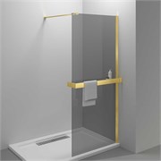 VINCEA Walk in HR Душевая перегородка ширина 100 см, профиль - брашированное золото / стекло - тонированное VSW-4HR100CGG