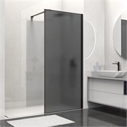 VINCEA Walk in HS Душевая перегородка ширина 100 см, профиль - черный / стекло - матовое тонированное VSW-1HS100GFB