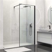 VINCEA Walk in HS Душевая перегородка ширина 90 см, профиль - черный / стекло - прозрачное VSW-1HS900CLB