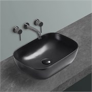 VINCEA Раковина керамическая VBS-102MB, 455*325*135, накладная, цвет черный матовый VBS-102MB