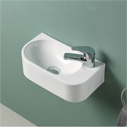 VINCEA Раковина керамическая VBS-506R, 400*215*120, подвесная, цвет белый, правая VBS-506R