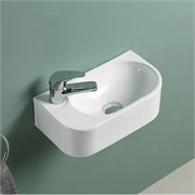 VINCEA Раковина керамическая VBS-506L, 400*215*120, подвесная, цвет белый, левая VBS-506L