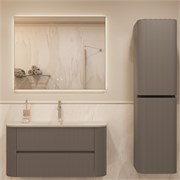 VINCEA База под раковину Alto 1000 подвесная, 2 выкатных ящика soft close, светло-серый матовый VMC-4A100MLG