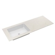 VINCEA Столешница из кварца с интегрированной раковиной VWTB-4LX140QBG-L, левая, бежевый VWTB-4LX140QBG-L