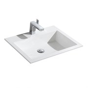 VINCEA Раковина VCB-13600W из искусственного камня, цвет белый VCB-13600W