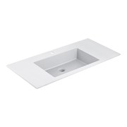 VINCEA Раковина VCB-13100W из искусственного камня, цвет белый VCB-13100W