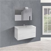 VINCEA База под раковину Mia 900 подвесная, 2 выкатных ящика soft close, G.White VMC-2MA900GW