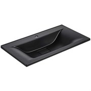 VINCEA Раковина VCB-3M900B из кварцевого камня, цвет черный VCB-3M900B