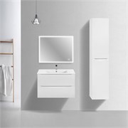 VINCEA База под керамическую раковину Mia Slim 800 подвесная, 2 выкатных ящика soft close, G.White VMC-2MC800S1GW