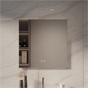 VINCEA Зеркало LED VLM-4F800GM-2 800х800 c сенсорным выключателем, антизапотевание, вороненая сталь VLM-4F800GM-2