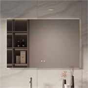 VINCEA Зеркало LED VLM-4F120GM-2 1200х800 c сенсорным выключателем, антизапотевание, вороненая сталь VLM-4F120GM-2