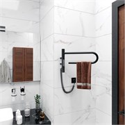 VINCEA Полотенцесушитель электрический VTD-1P1BE 39x25, черный, таймер VTD-1P1BE