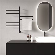 VINCEA Полотенцесушитель электрический VTD-1S2CBE 43х80, черный, таймер VTD-1S2CBE