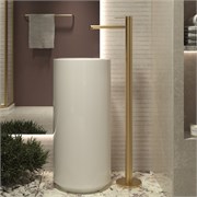 VINCEA Смеситель для раковины напольный Rim VFBF-2R1BG, однорычажный, брашированное золото VFBF-2R1BG